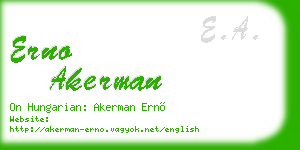 erno akerman business card